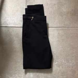 Black dress pants with gold hardware